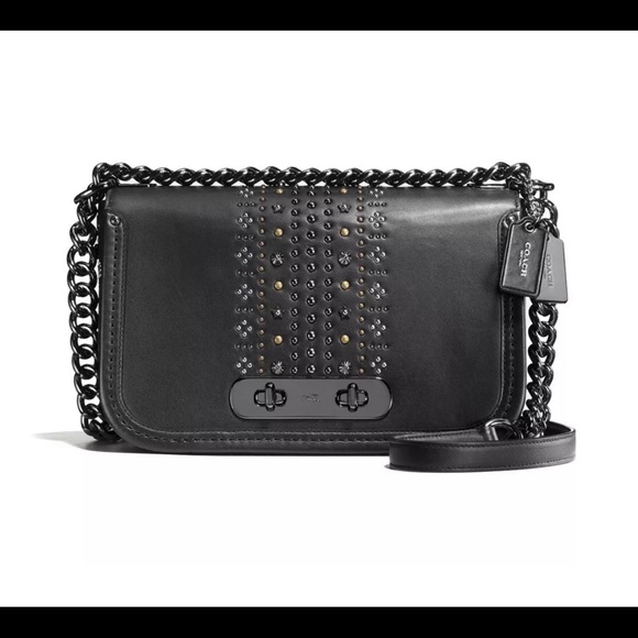 Coach 55631  Bandana Rivets Swagger Shoulder - Picture 1 of 15